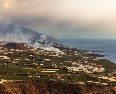 Exkursion Kanaren: Aschewolke Aridane Tal