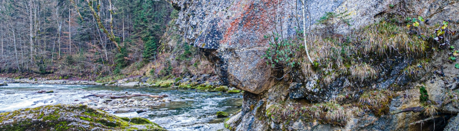 Exkursion Ammerschlucht Scheibum: Schichtrippen am Durchbruch (Drohnenaufnahme)